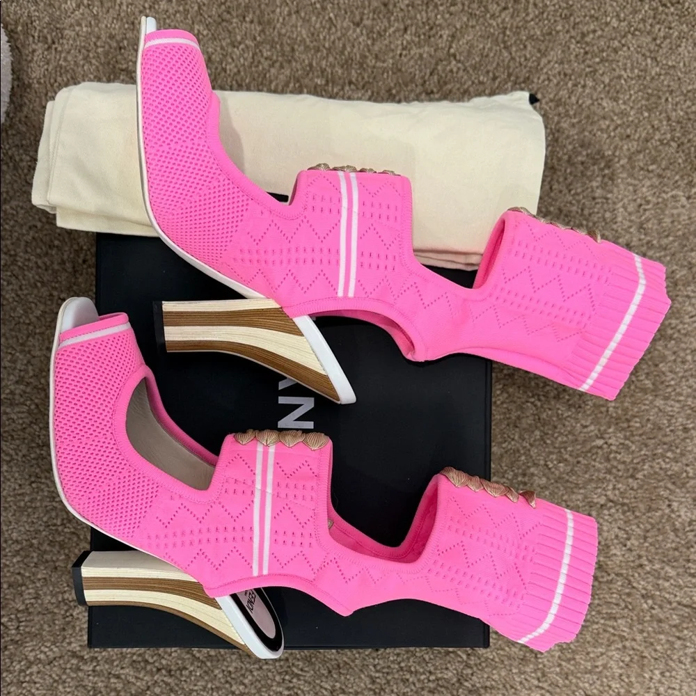 Fendi Pink Mesh Sock Heels – Size 37 – Worn Once